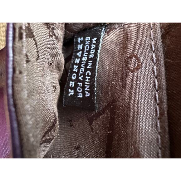 Levenger Small Leather Eggplant Color Phone/Wallet Carrying Case - Picture 3 of 8